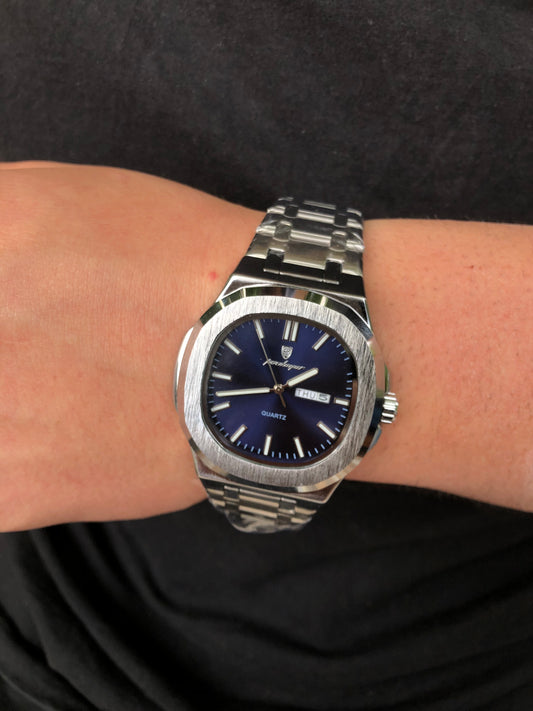 Poedagar cara azul metálica