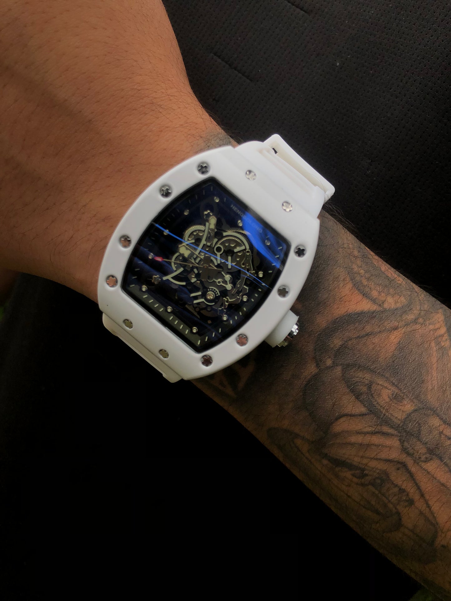 Reloj RM blanco Cara Negra