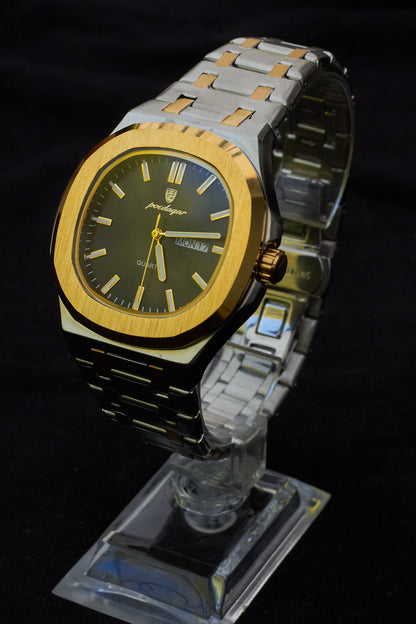 Poedagar cara negra detalles en dorado